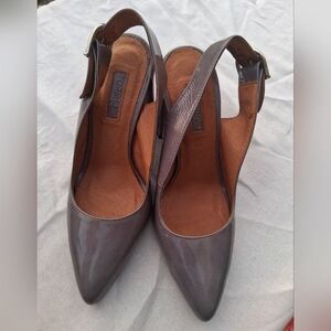 Topshop Charcoal Slingback Heels